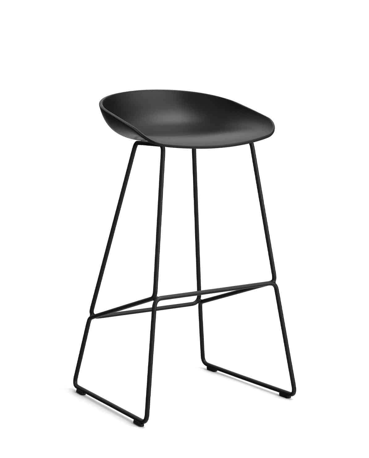 Barhocker About A Stool AAS38 Black powder coated steel 75 cm H