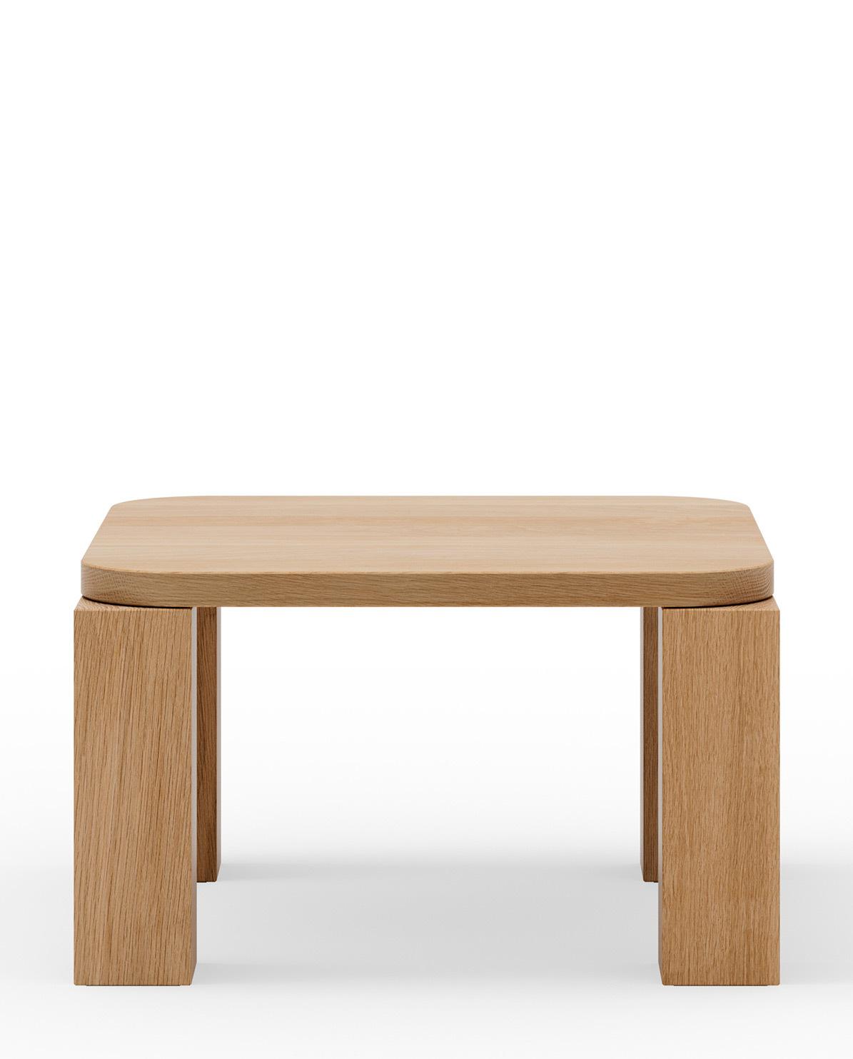 Couchtisch Atlas Coffee Table Oak 60 x 60