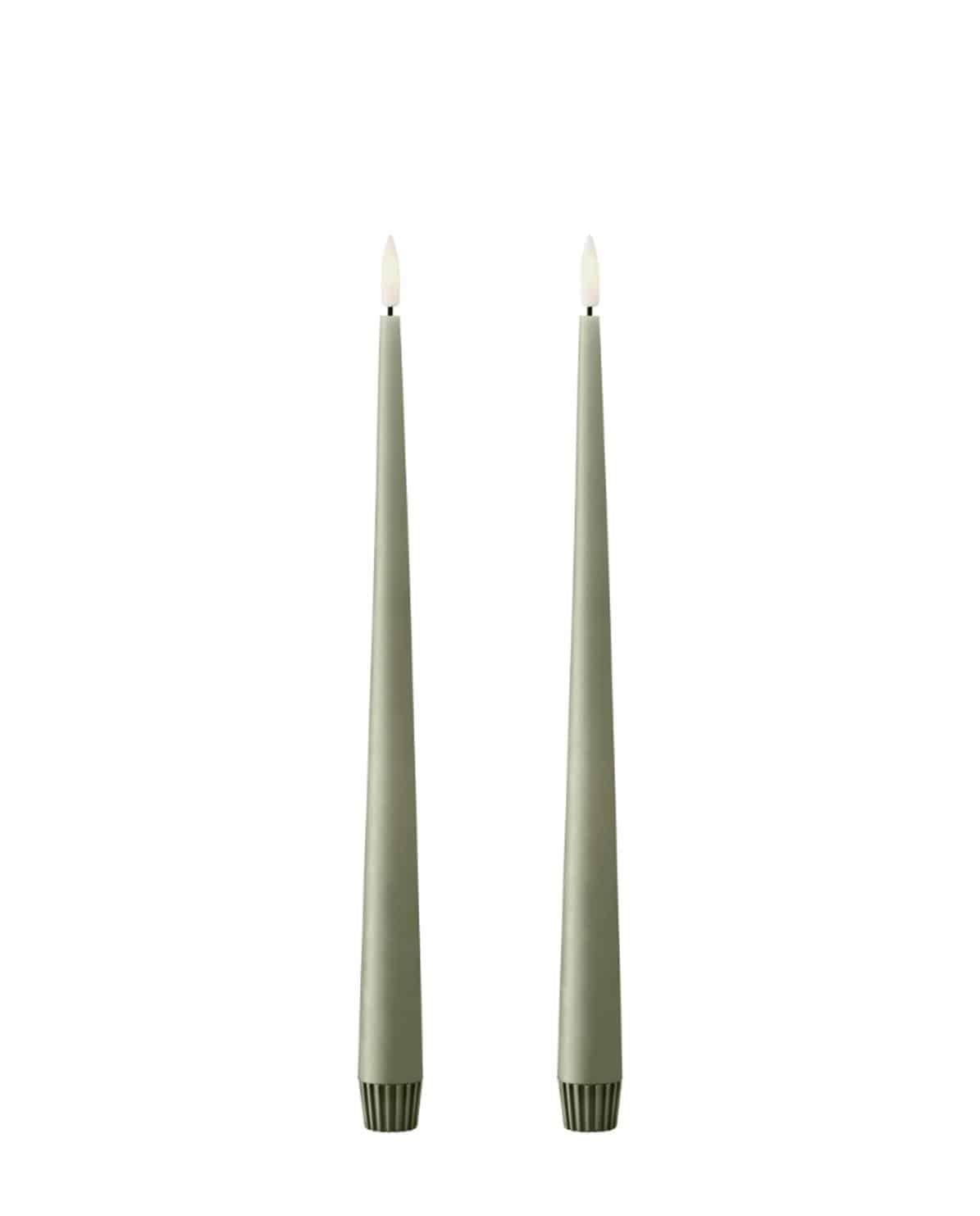 LED Peitschenkerze Set Taper Candles 40 cm L