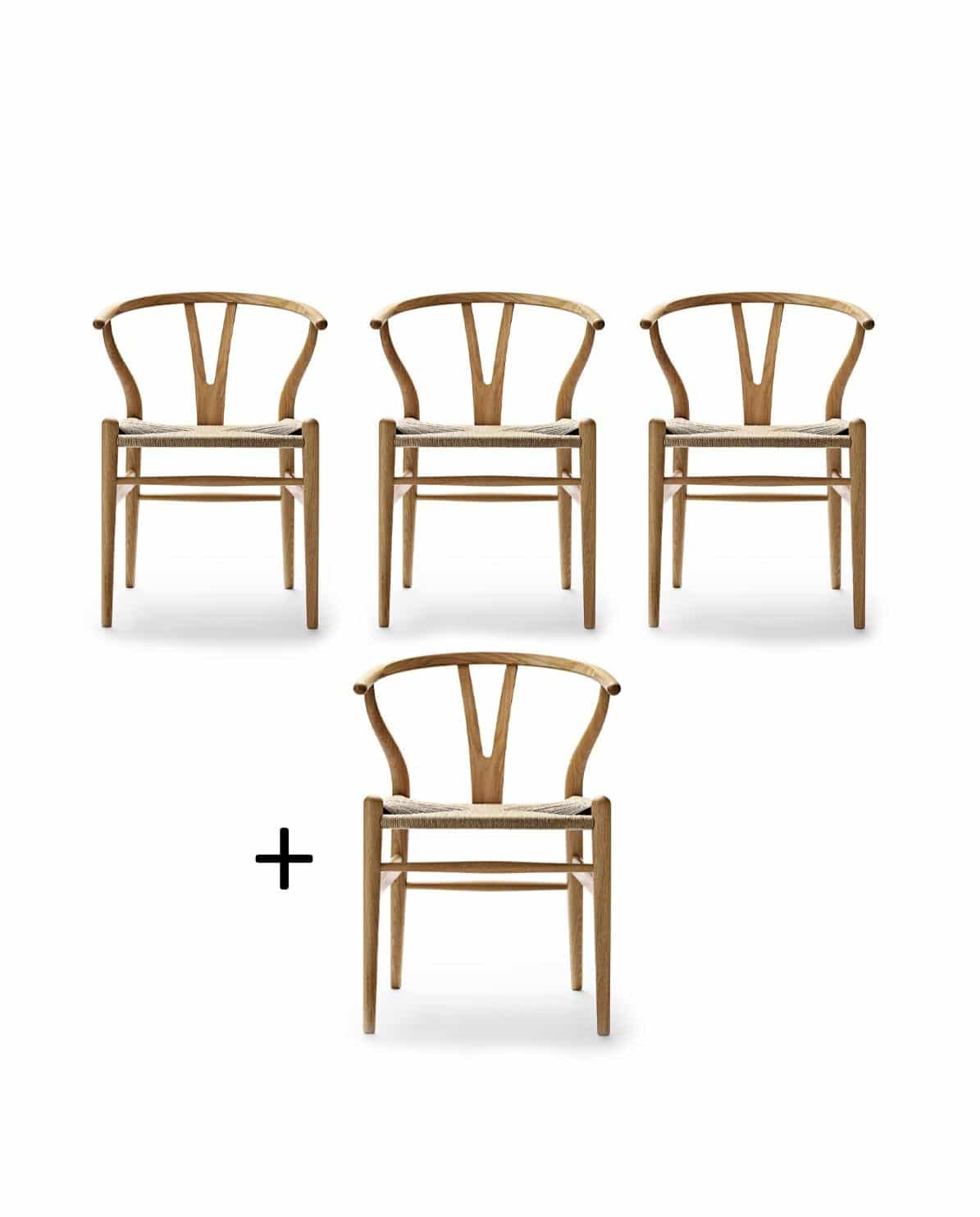 Stuhl CH24 Wishbone Chair Vorteilsset Eiche geölt One Size