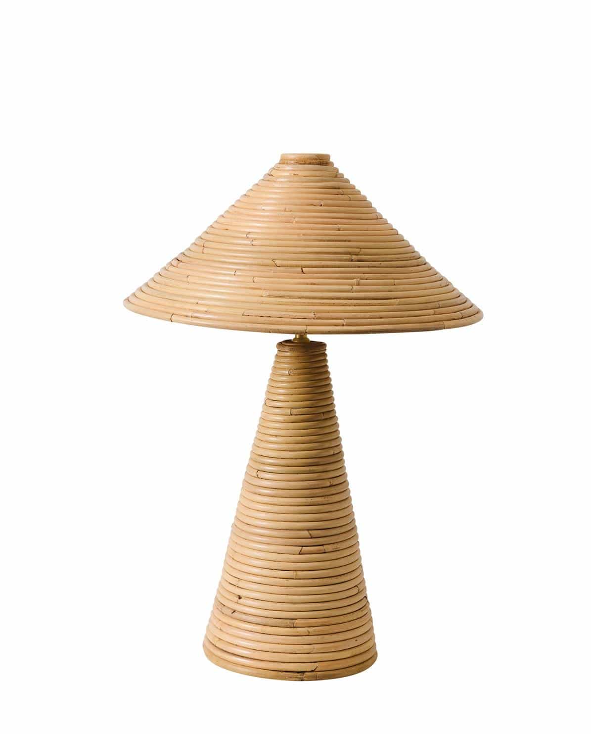 Tischleuchte Rattan Cone inkl. Lampenschirm One Size