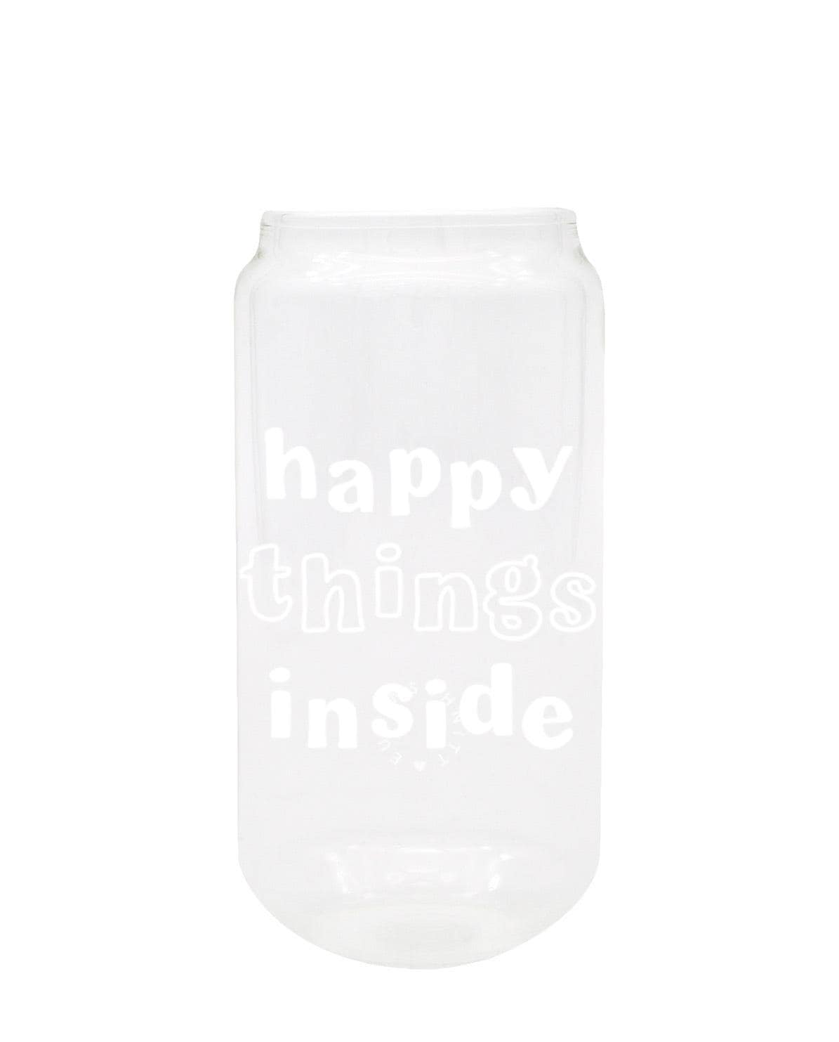 Trinkglas hoch Happy Things One Size