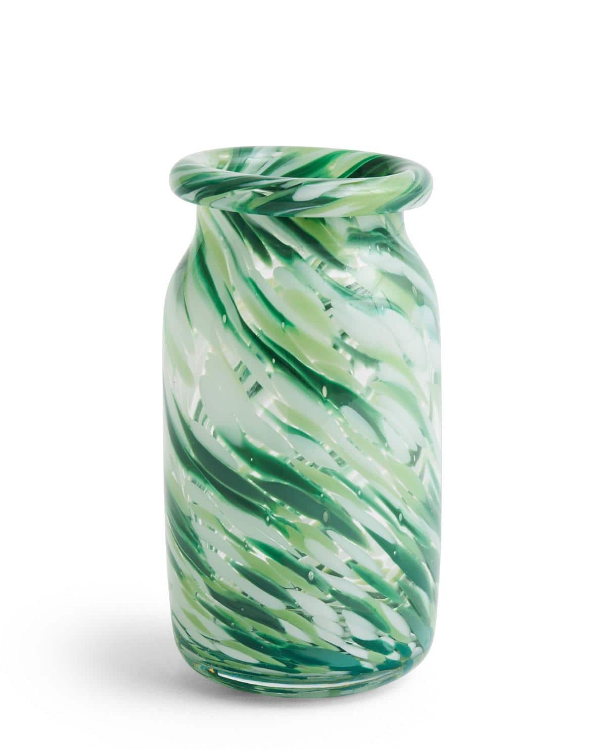 Vase Splash Roll Neck green swirl One Size