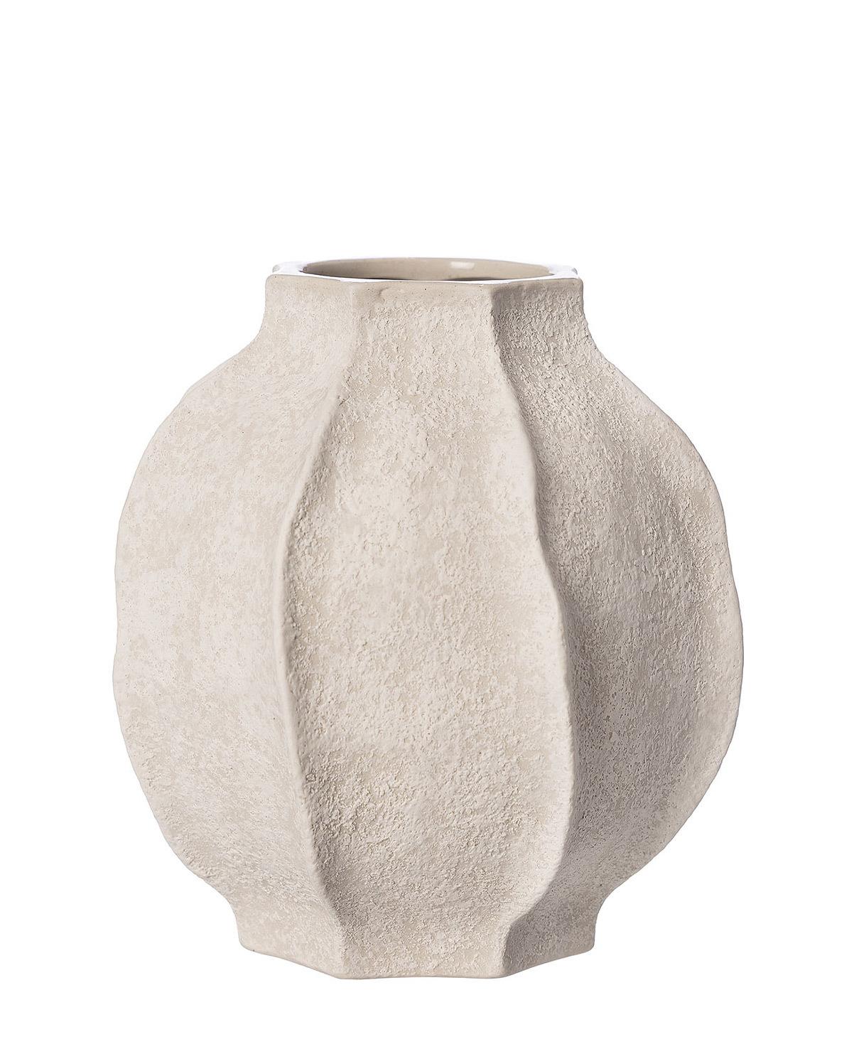 Vase Stoneware naturwhite 18 cm H