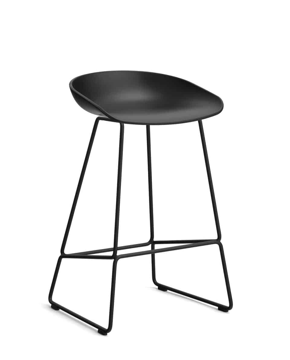 Barhocker About A Stool AAS38 Black powder coated steel 65 cm H