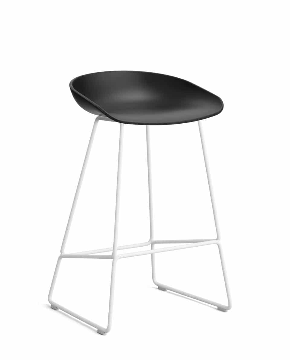 Barhocker About A Stool AAS38 White powder coated steel 