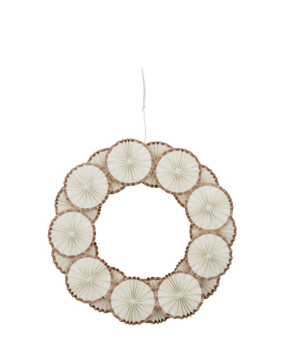 Deko Kranz Rosette off-white 