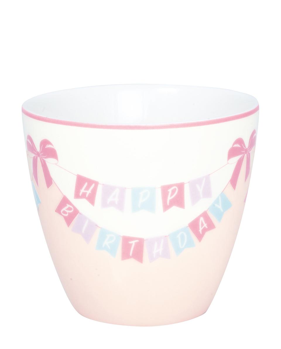 Happy Birthday Latte Cup white One Size