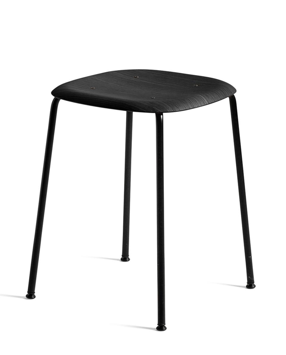 Hocker Soft Edge 70 black powder coated steel 