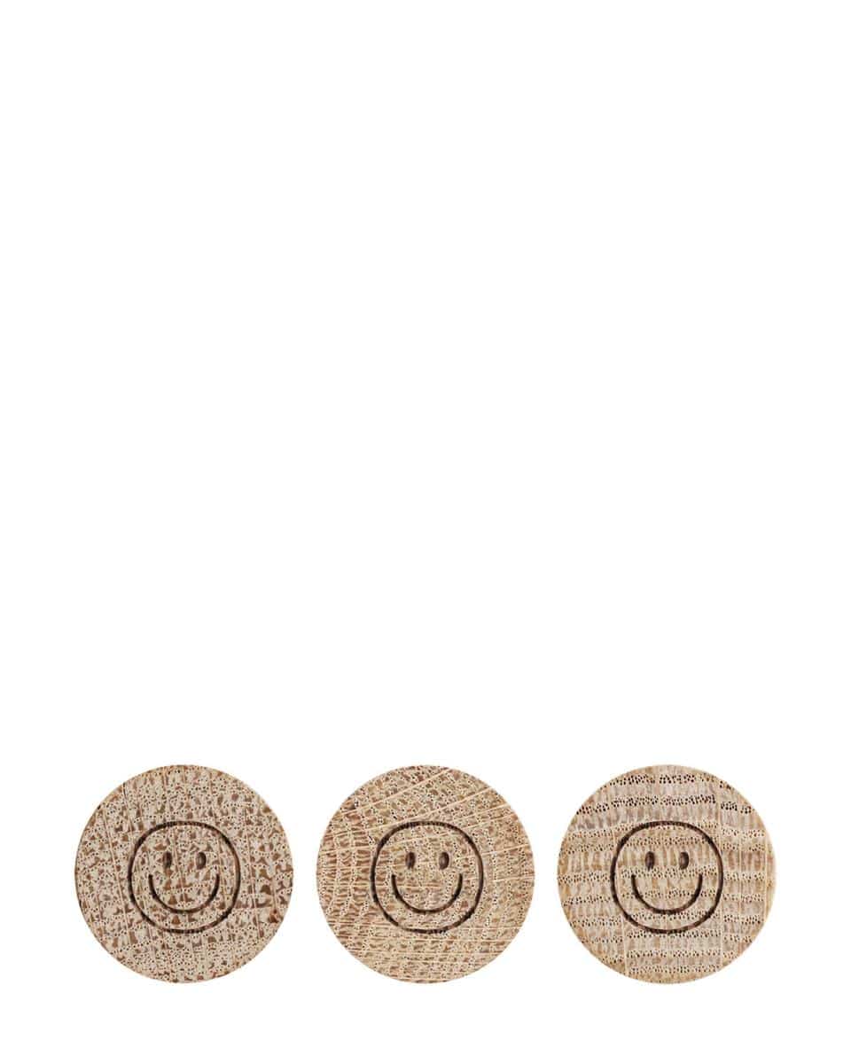 Holzmagnet Set Smiley One Size