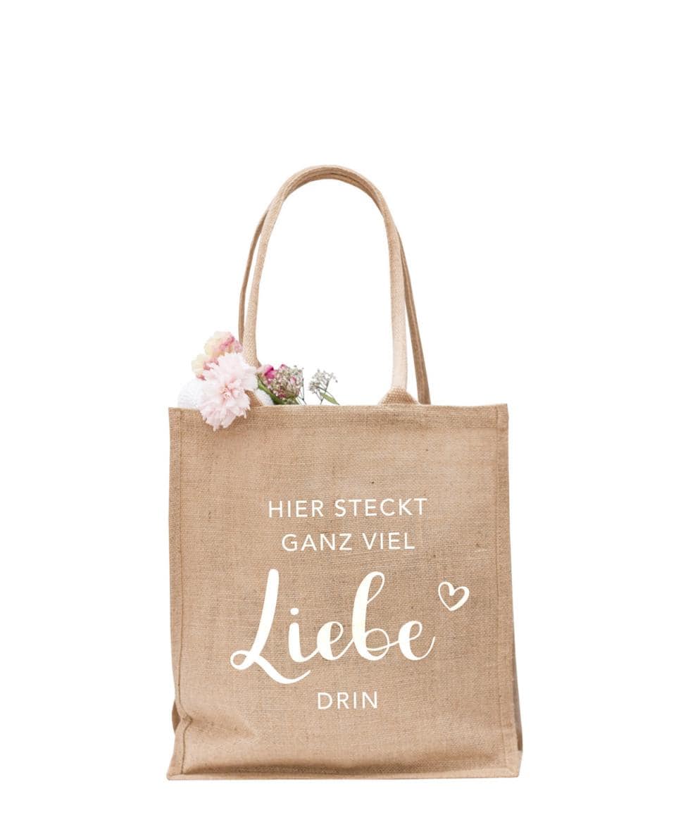 Jute Shopper Liebe 