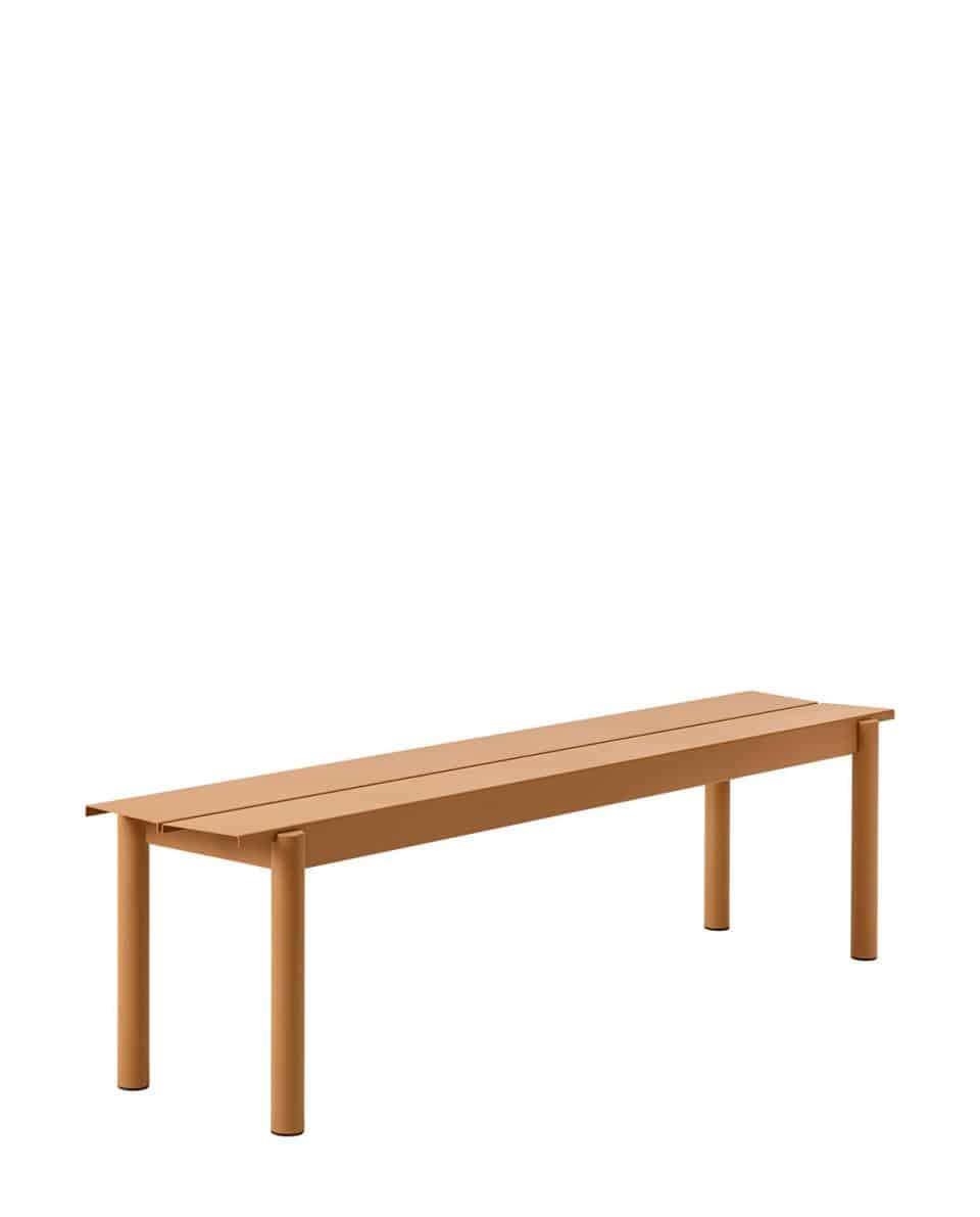 Outdoor Bank Linear Steel Bench 170 cm L