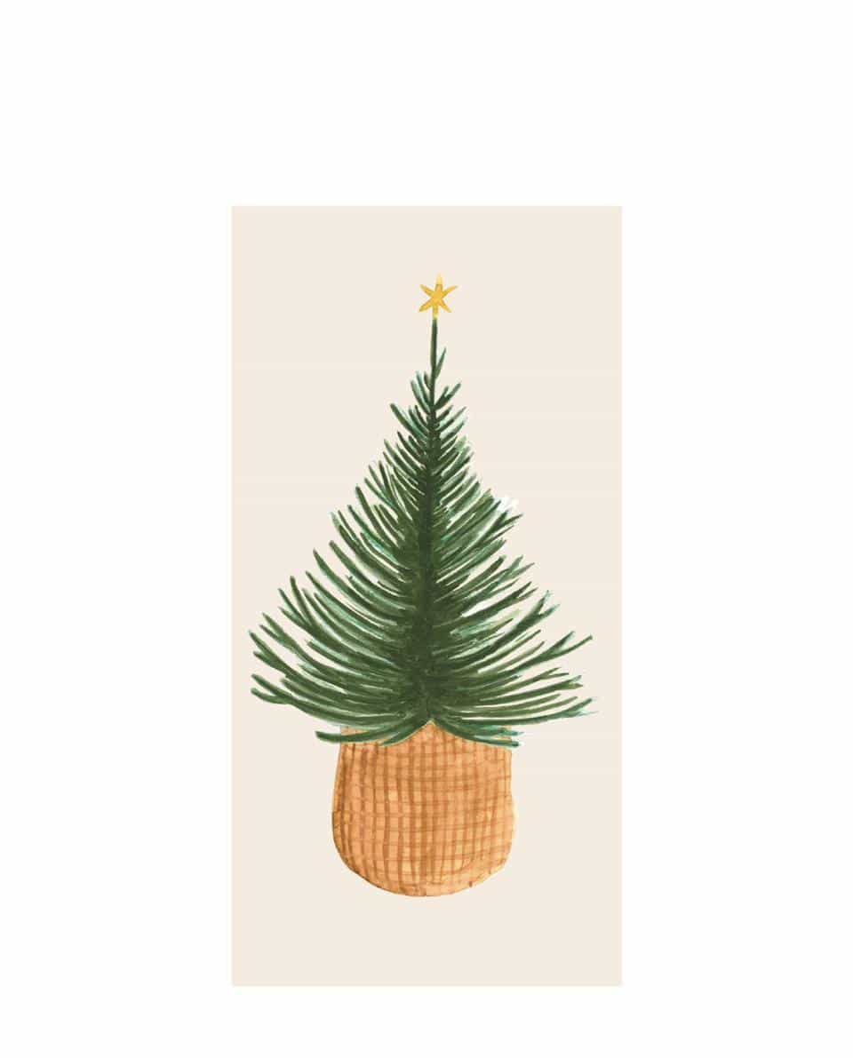 Papierservietten Tannenbaum One Size