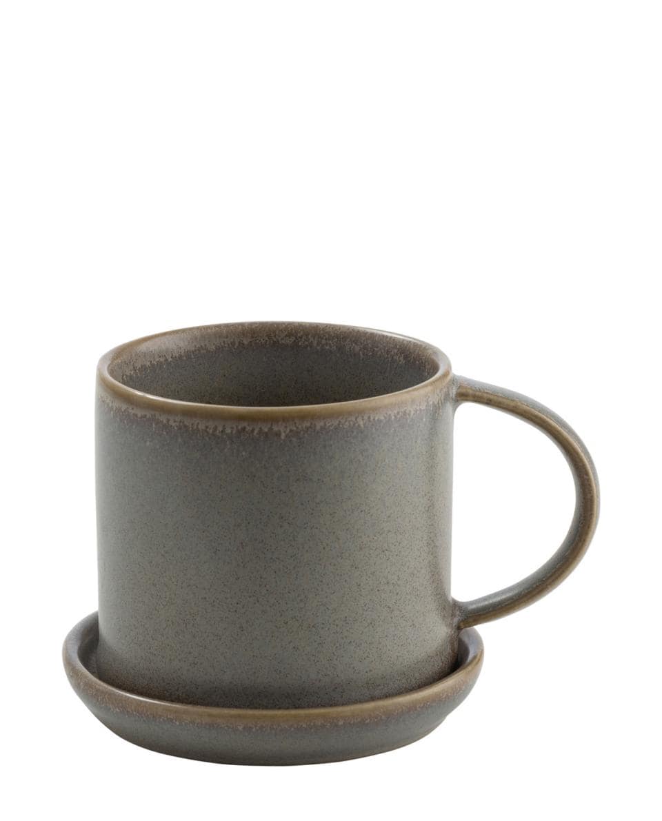 Tasse mit Unterteller Kopp 7 cm H