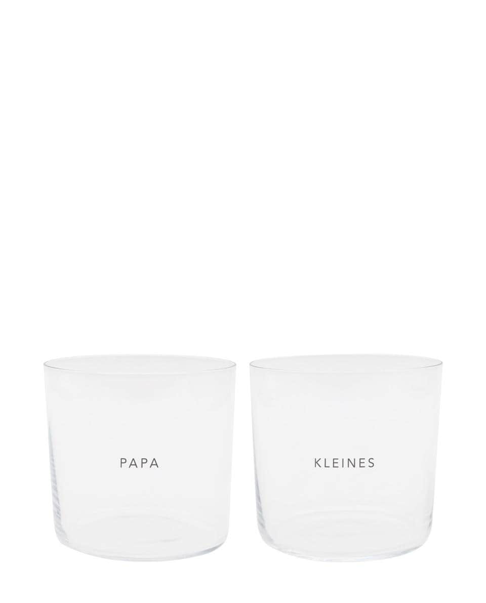 Trinkglas Set Papa & Kleines One Size