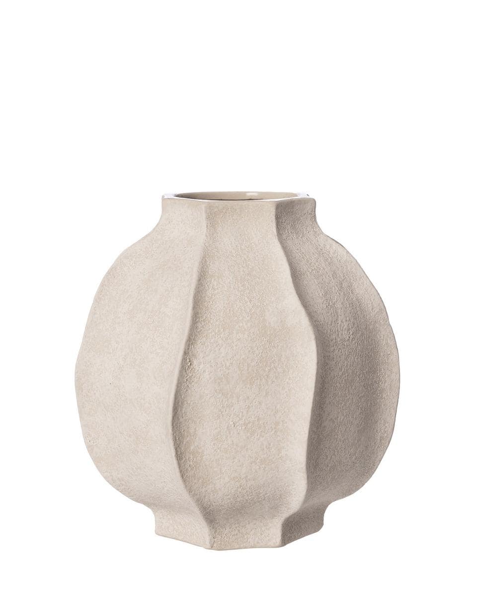 Vase Stoneware naturwhite 14 cm H