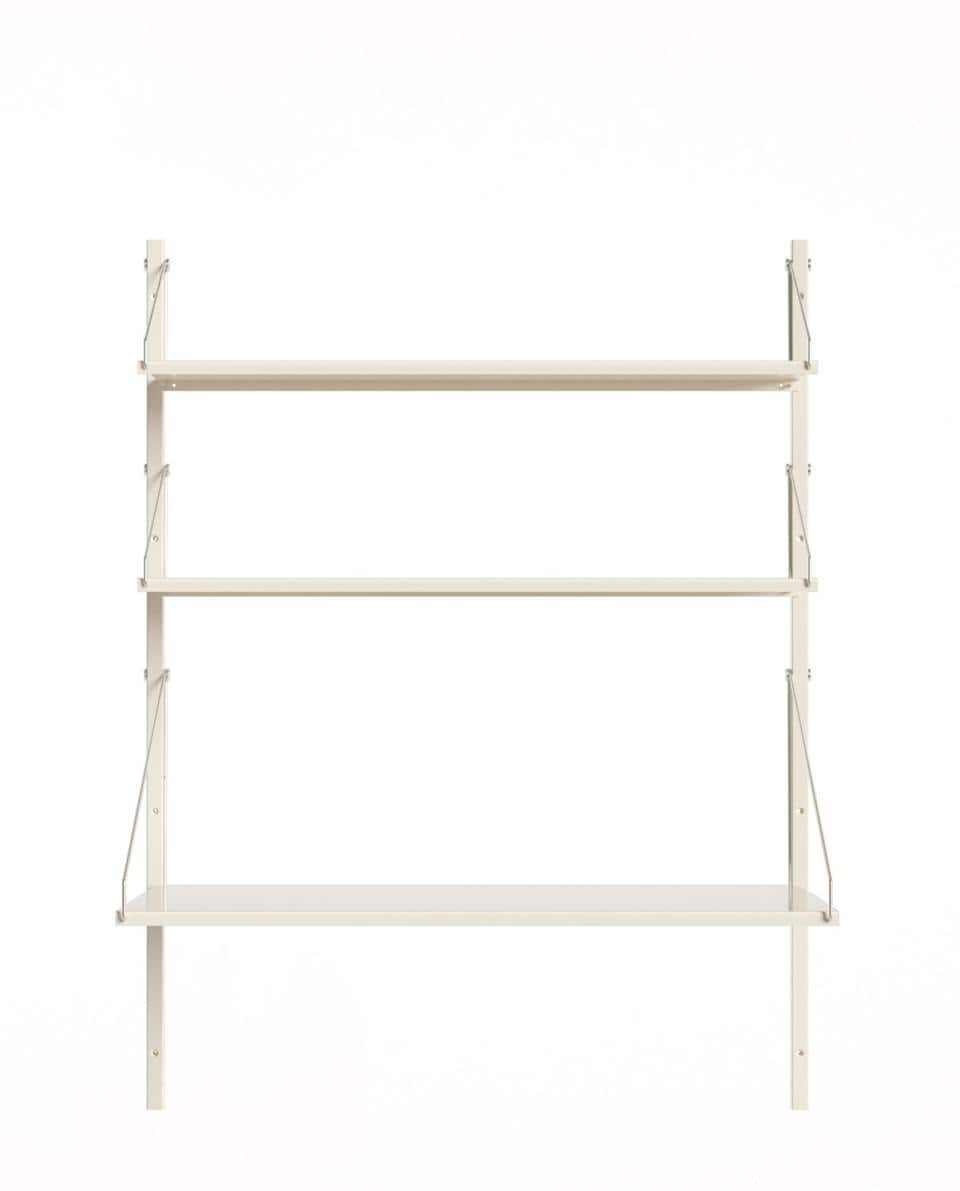 Wandregal Shelf Library Desk Section warm white steel 