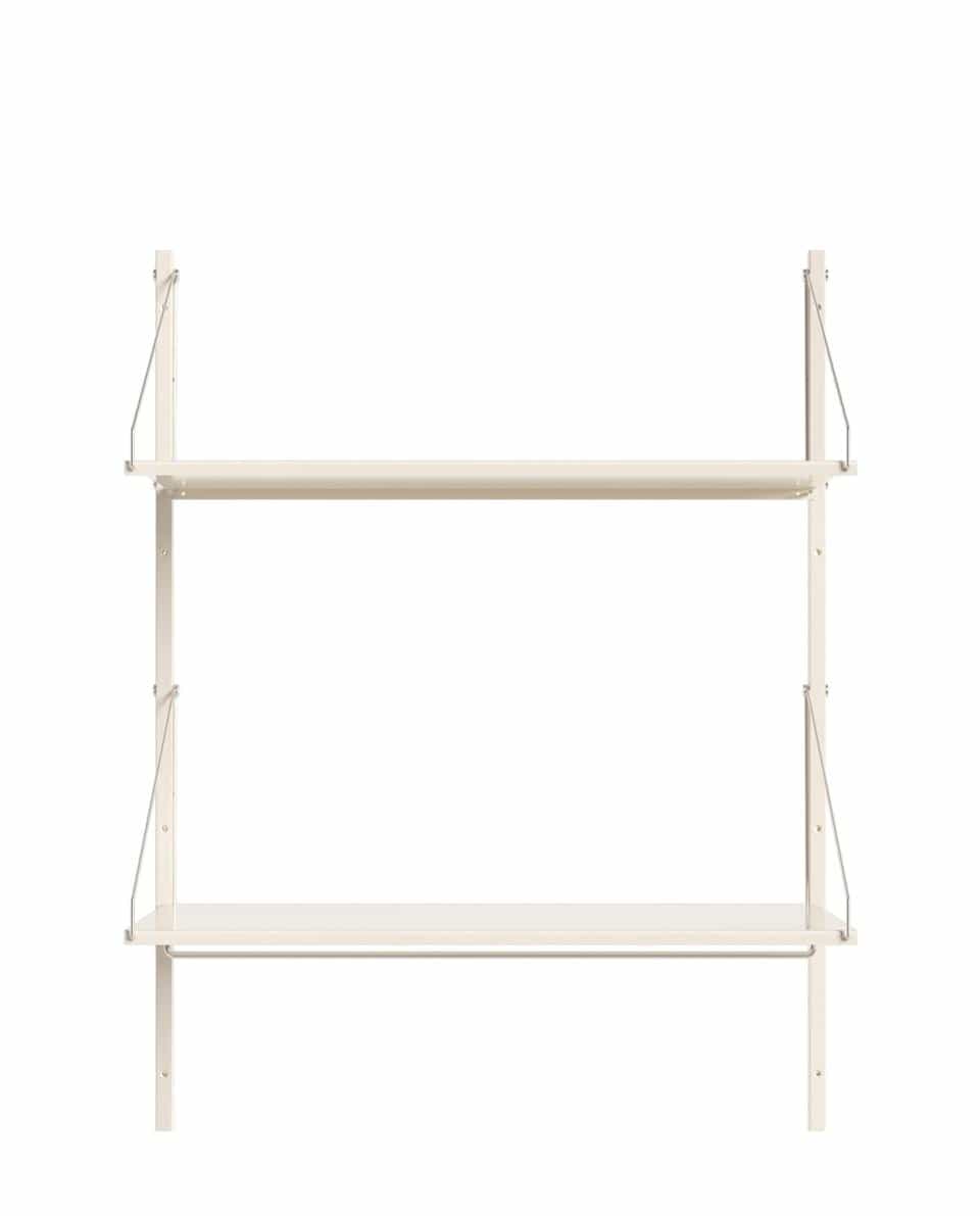 Wandregal Shelf Library Hanger Section warm white steel 