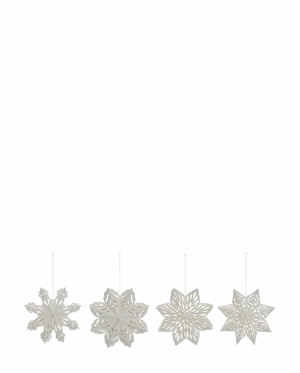 Anhänger Ornament Set Snowflake 