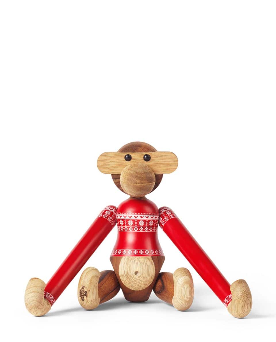 Holzfigur Affe Christmas Jumper 2024 9,5 cm H