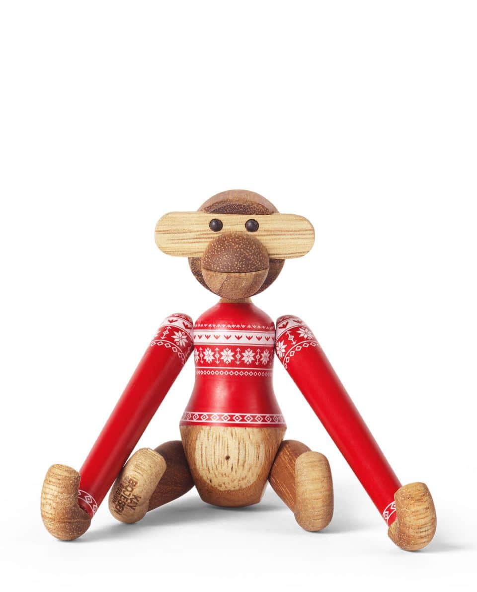 Holzfigur Affe Christmas Jumper 2024 