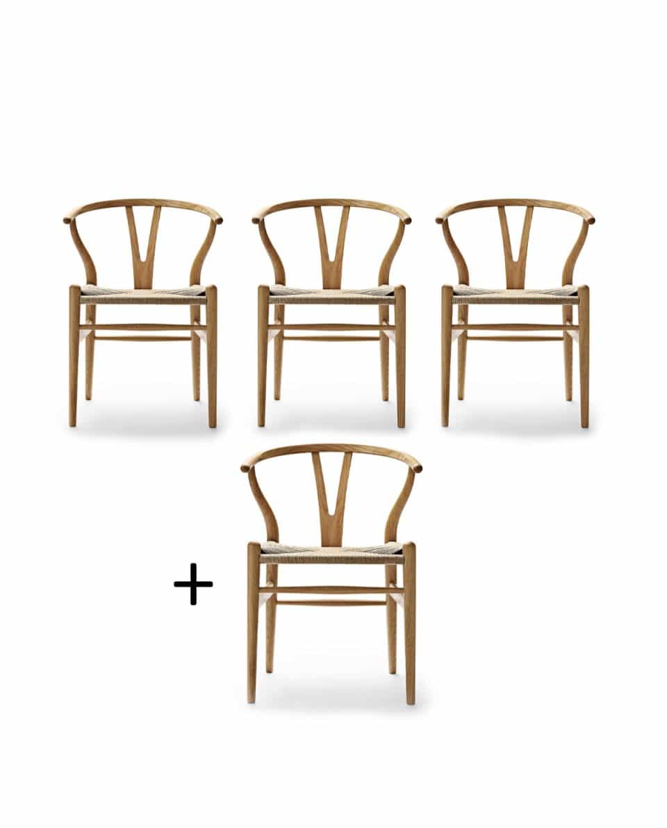 Stuhl CH24 Wishbone Chair Vorteilsset Eiche geölt 