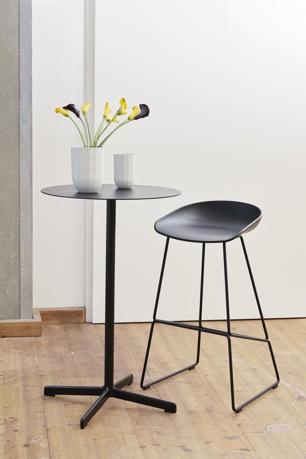 Barhocker About A Stool AAS38 Black powder coated steel 75 cm H