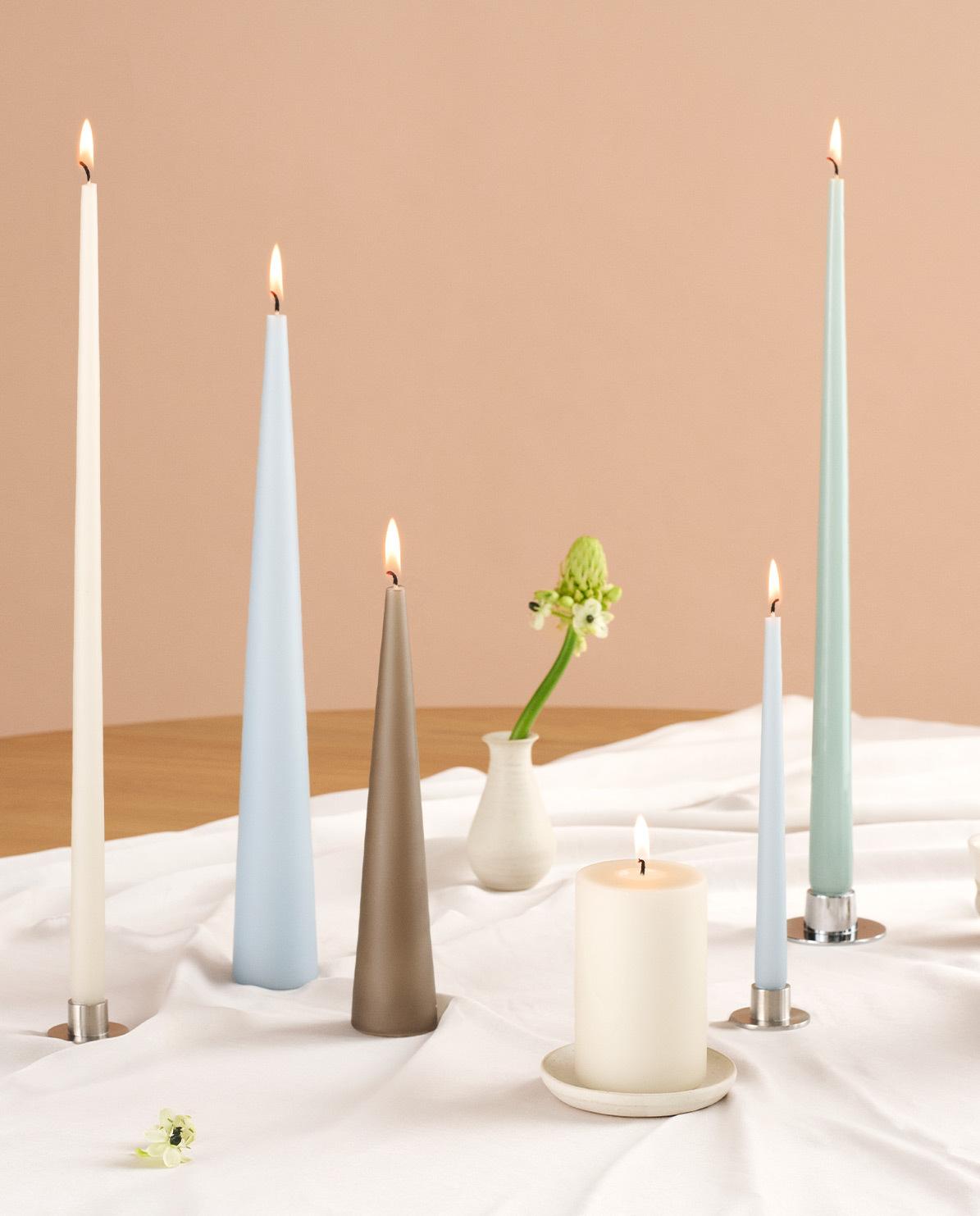 Kegelkerze Set Cone Candles 37 cm H