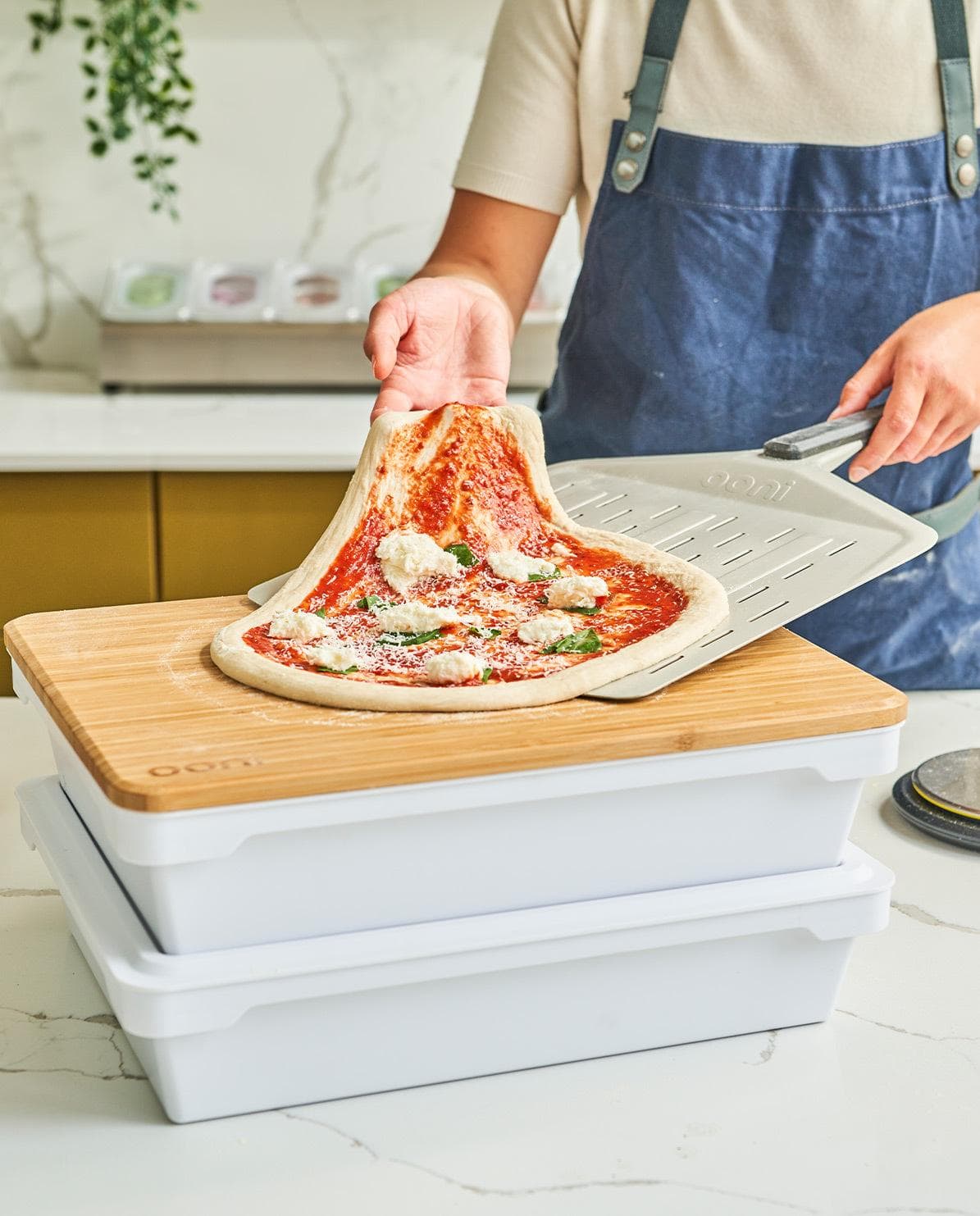 Bambusdeckel für Aufbewahrunsbox Pizzateig One Size