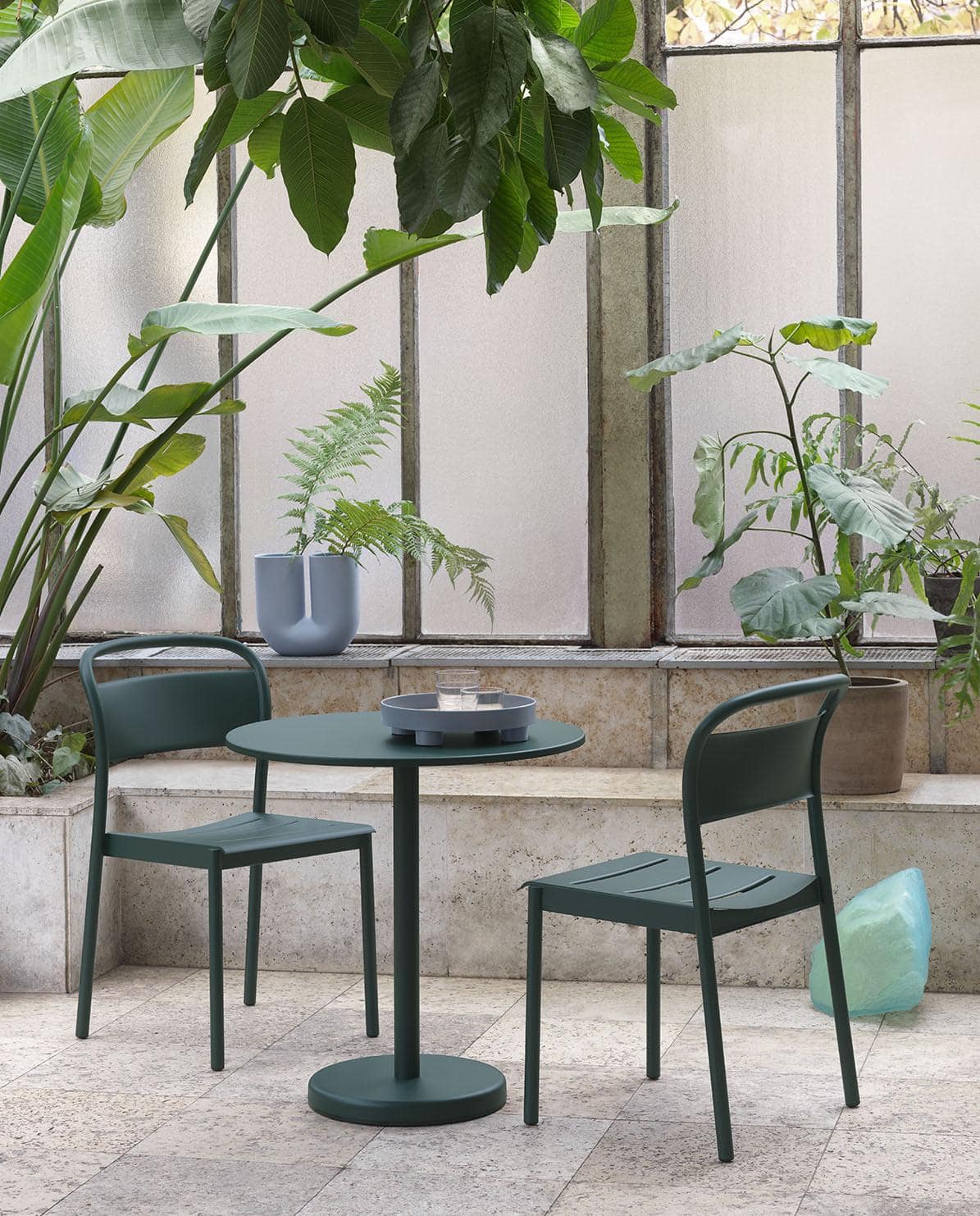 Outdoor Bistrotisch Linear Steel Café Table round One Size