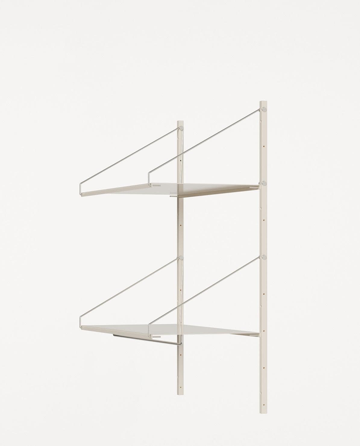 Wandregal Shelf Library Hanger Section warm white steel 108,4 x 80 cm