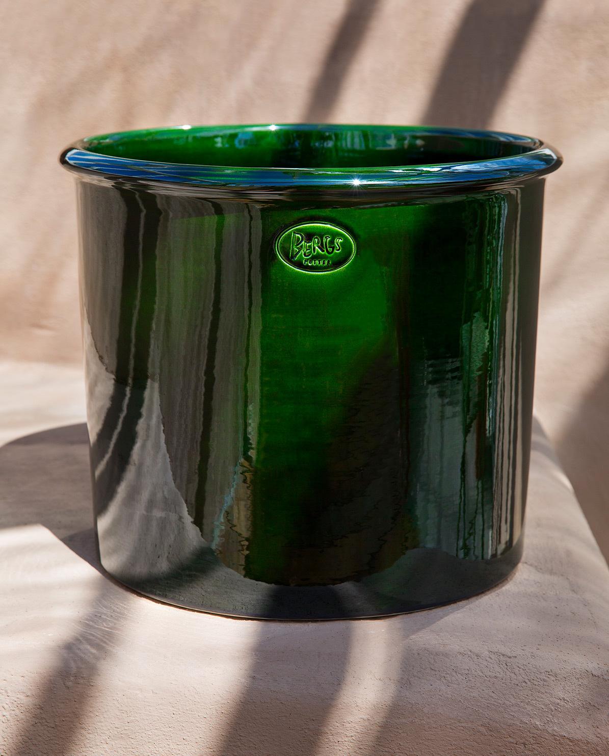 Outdoor Blumentopf The Modena Glazed Emerald Green Ø 30 cm