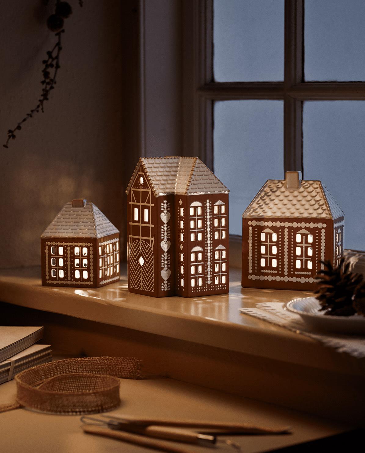 Gingerbread Lichthaus 17 cm H