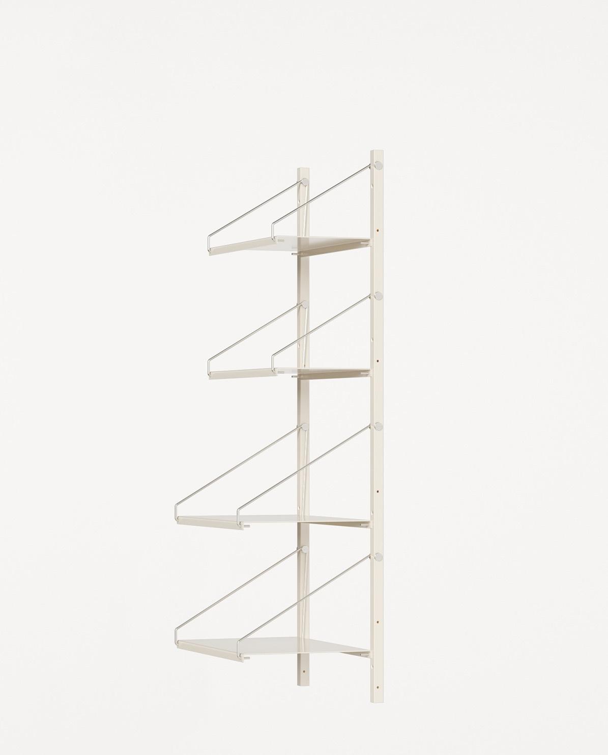 Wandregal Shelf Library Single Section warm white steel 108,4 x 40 cm