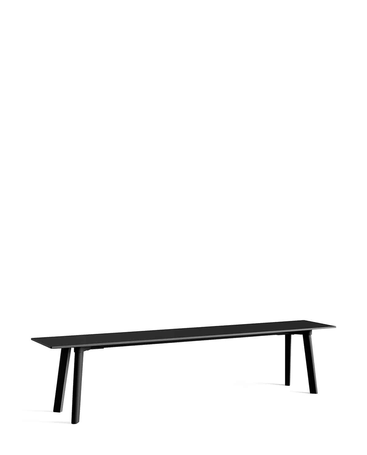 Bank CPH Deux 215 ink black water-based laquered beech 200 cm L