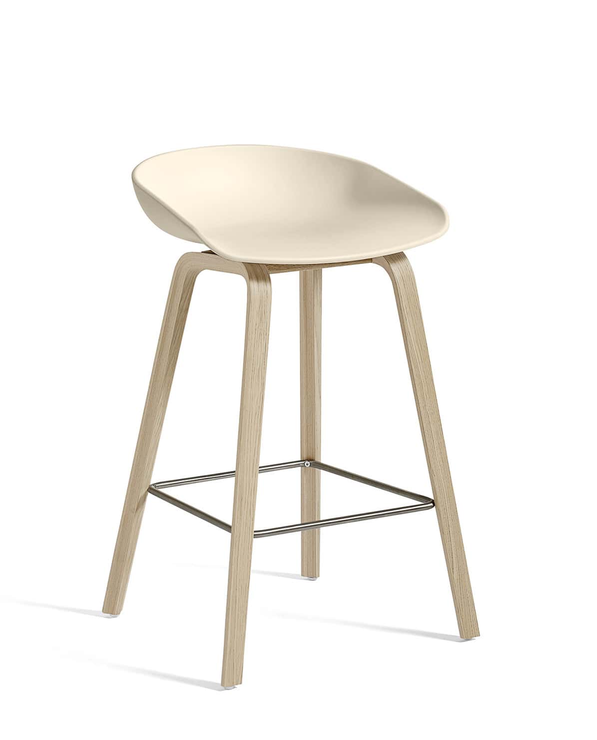 Barhocker About A Stool AAS32 Soaped Oak melange cream 2.0 75 cm H