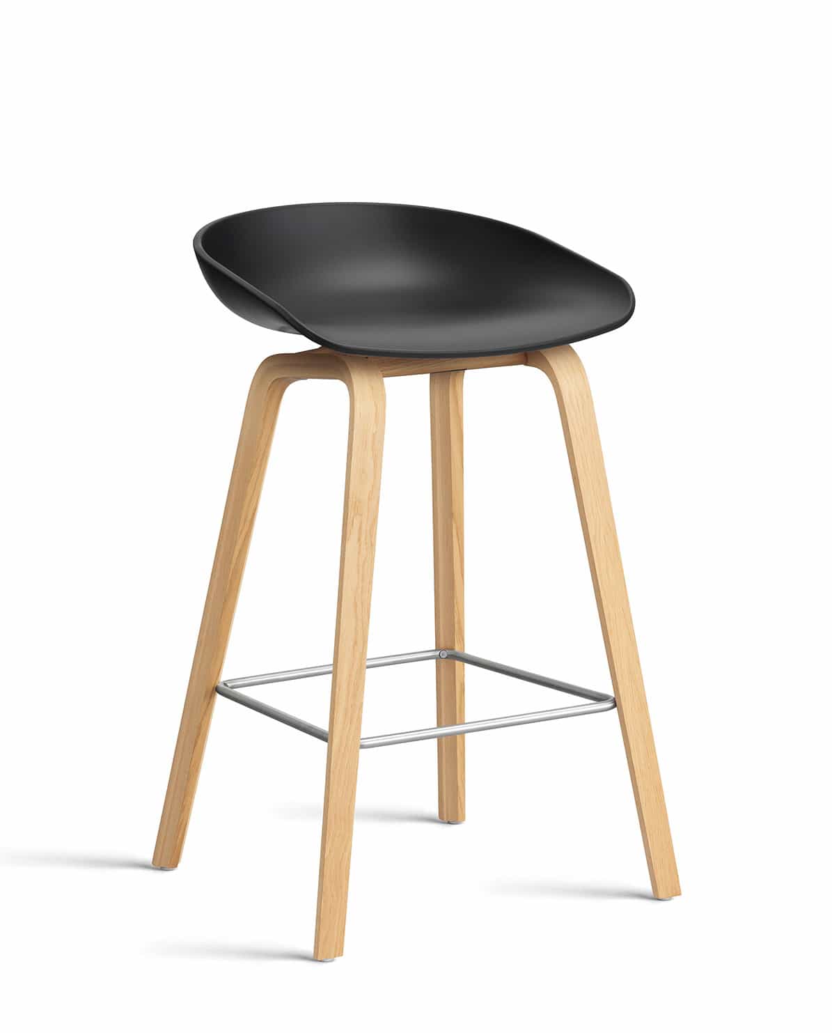 Barhocker About A Stool AAS32 Water-based Lacquered Oak black 2.0 75 cm H