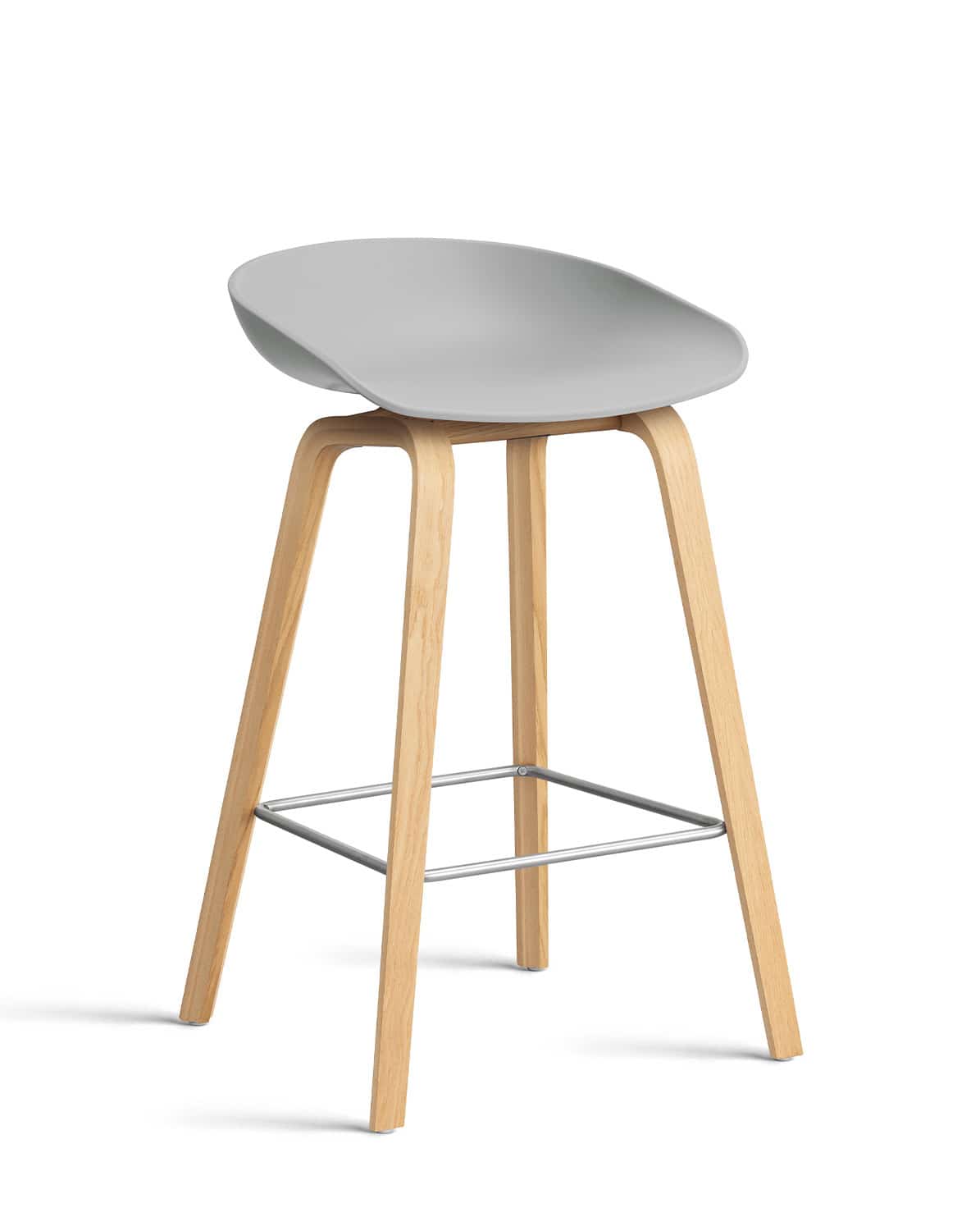 Barhocker About A Stool AAS32 Water-based Lacquered Oak concrete grey 2.0 85 cm H