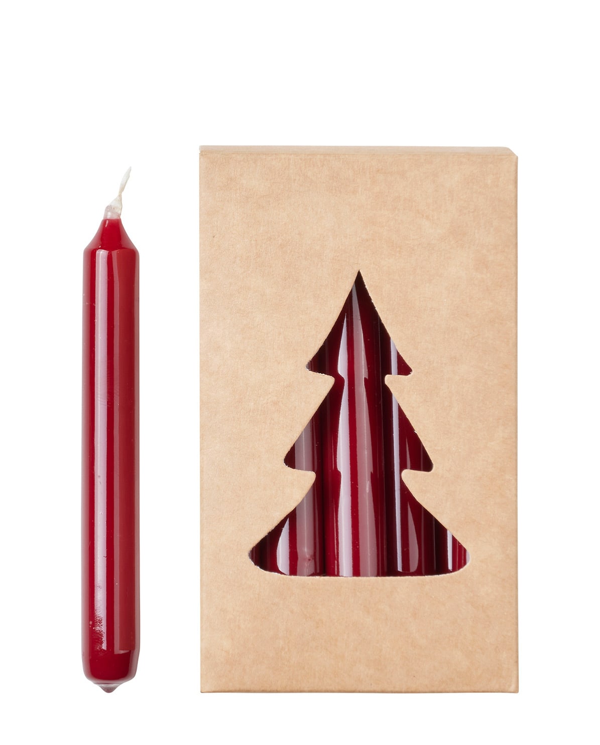 Christbaumkerzen Glossy burgundy