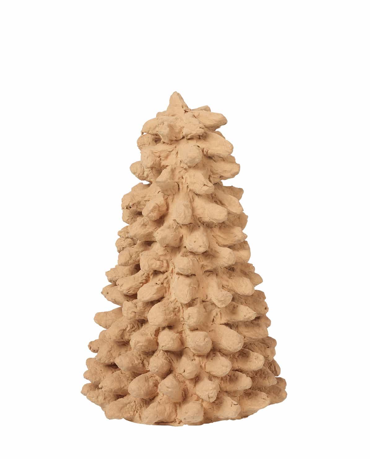 Deko Weihnachtsbaum Pulp brown 16 cm H