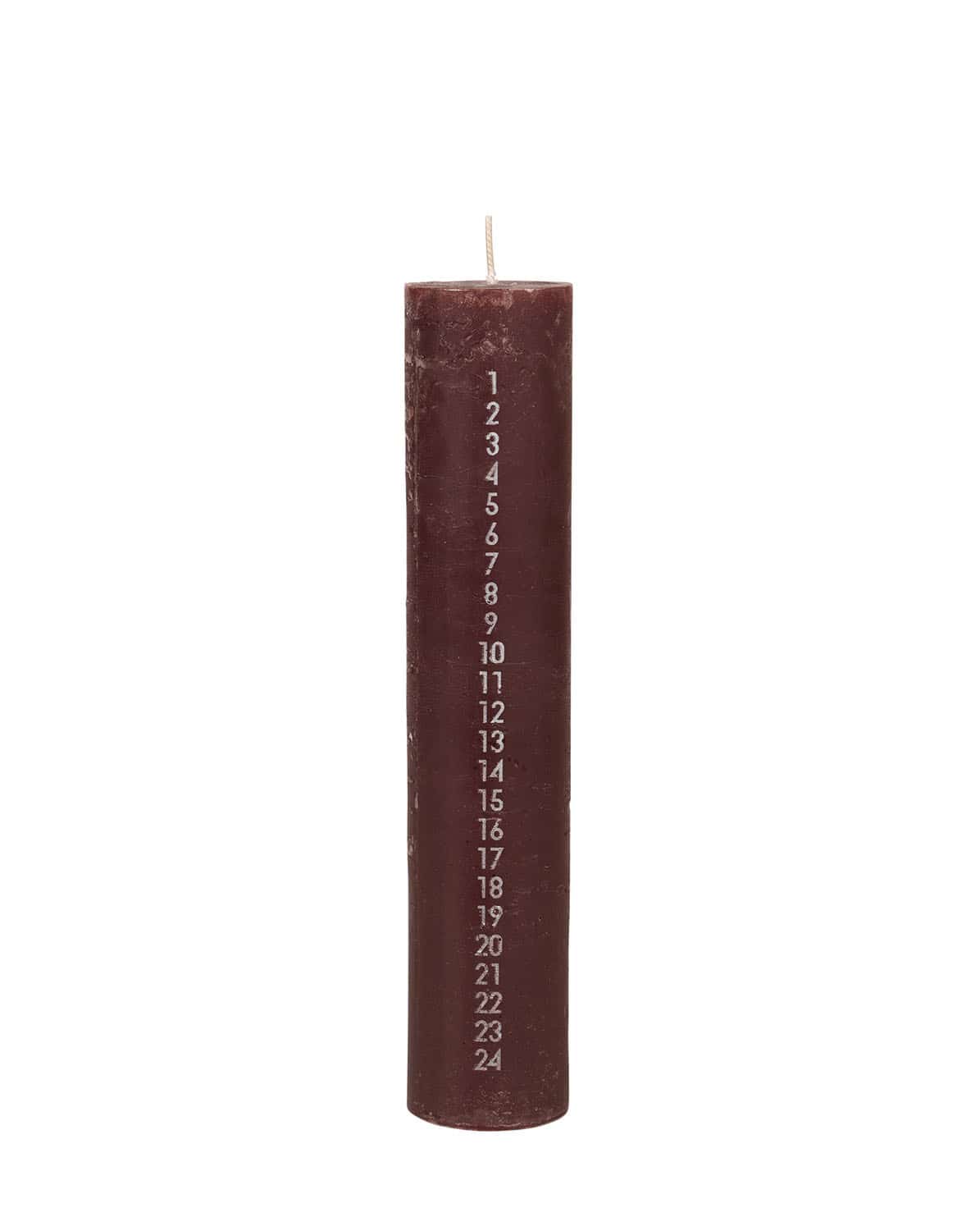 Kalenderkerze Rustic madder brown