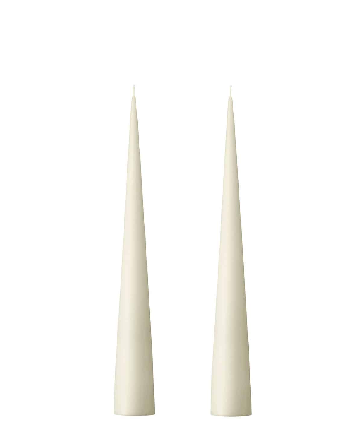 Kegelkerze Set Cone Candles elderflower 25 cm H