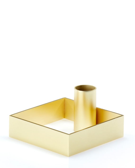 Kerzenhalter Edge brushed brass