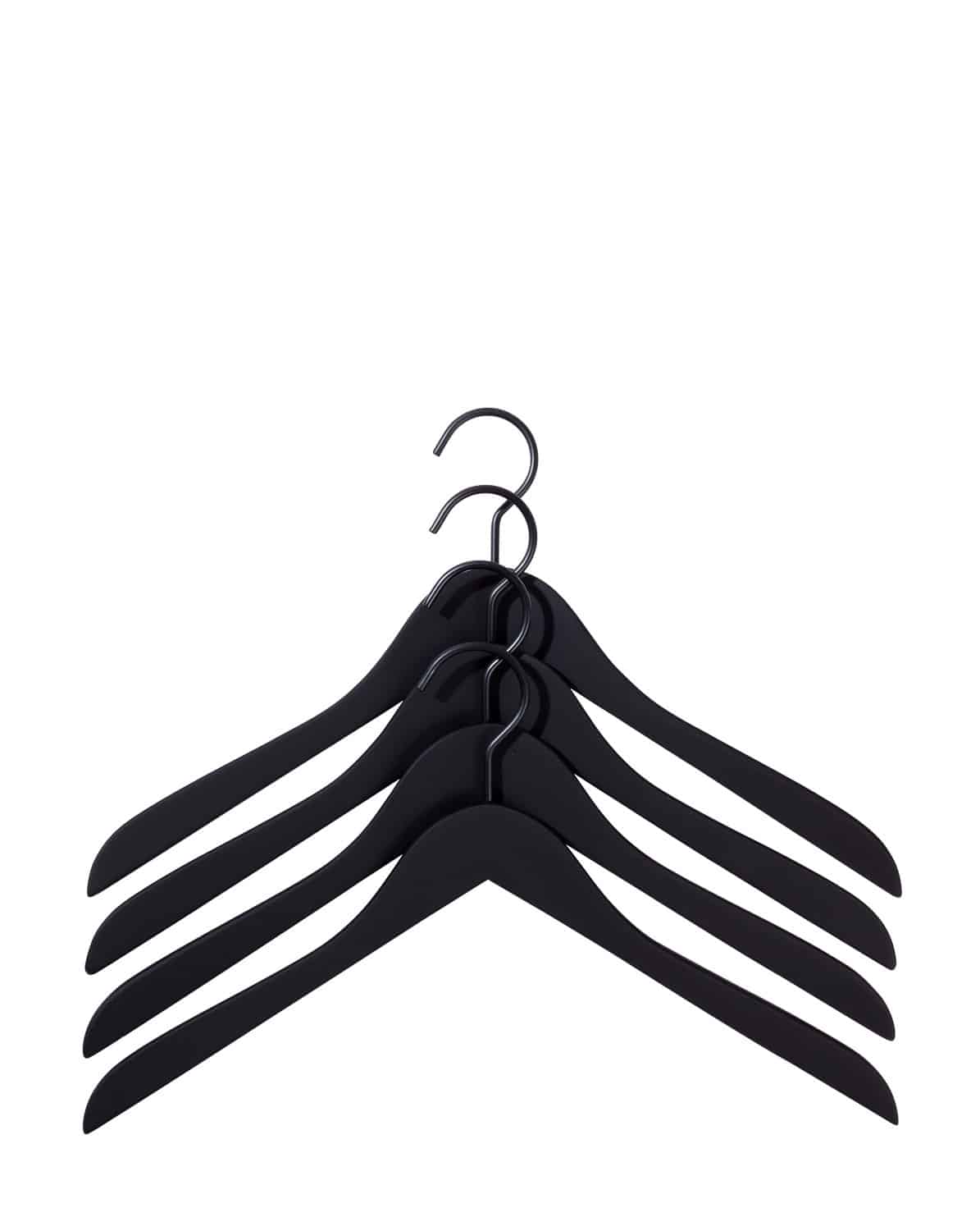 Kleiderbügel Set Soft Coat Hanger black slim