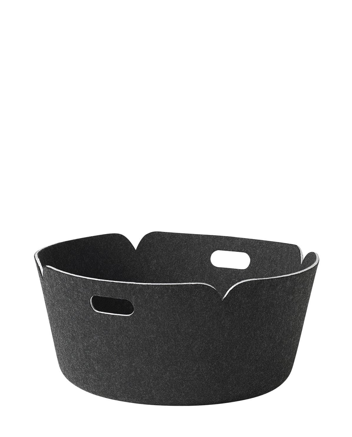 Korb Restore Round Basket black mélange