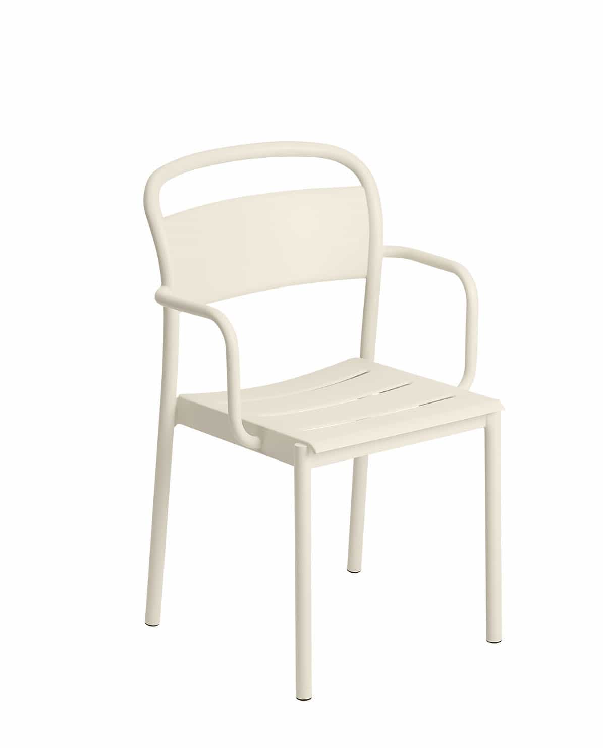 Outdoor Stuhl Linear Steel Armchair off-white