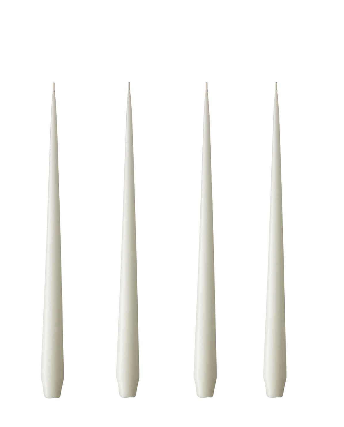 Peitschenkerze Set Taper Candles elderflower 32 cm H