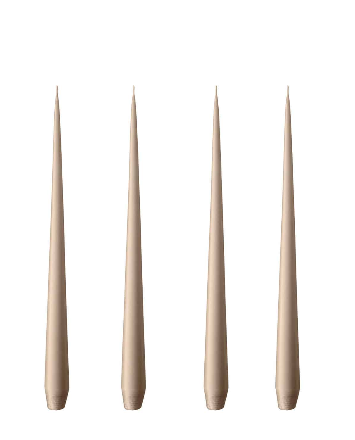 Peitschenkerze Set Taper Candles nougat note 32 cm H