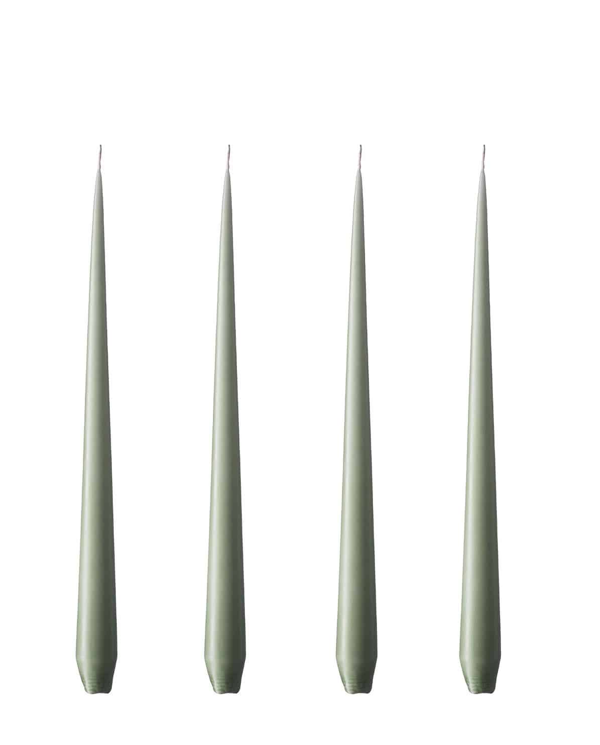 Peitschenkerze Set Taper Candles green soil 42 cm H