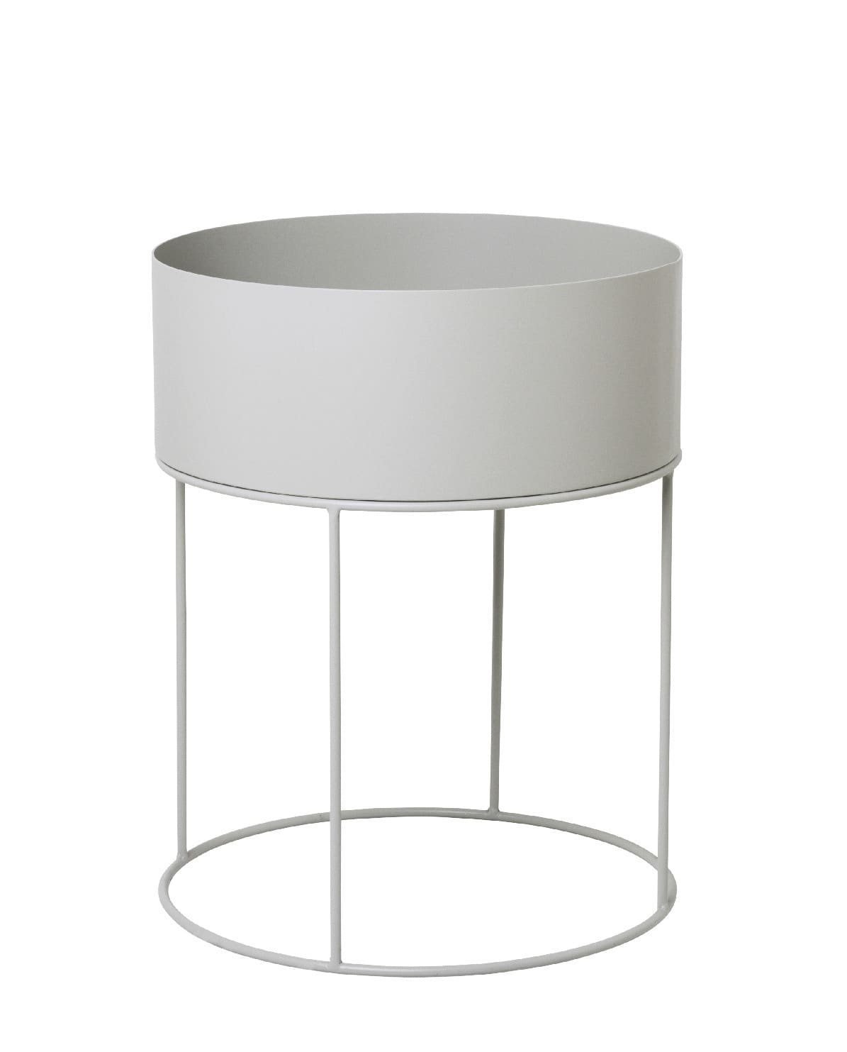 Plant Box Round light grey